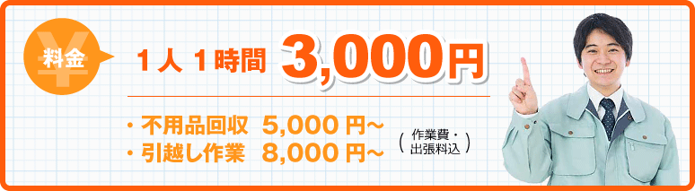 料金1人1時間3000円